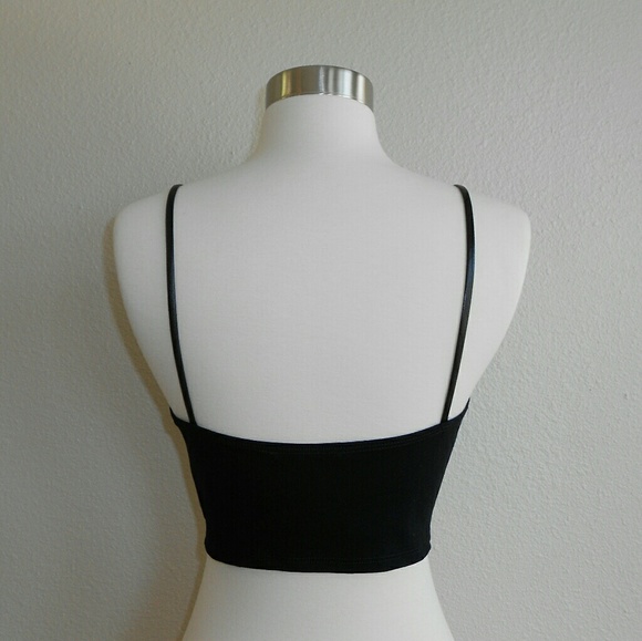 Leatherette Crop Top - Picture 3 of 6